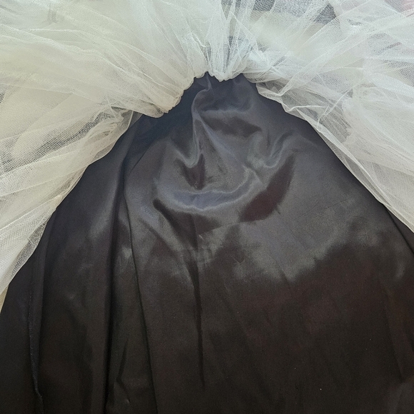 Jessica McClintock *Rare* Strapless Corset Back Striped Gown w/ crinoline - Picture 10 of 12